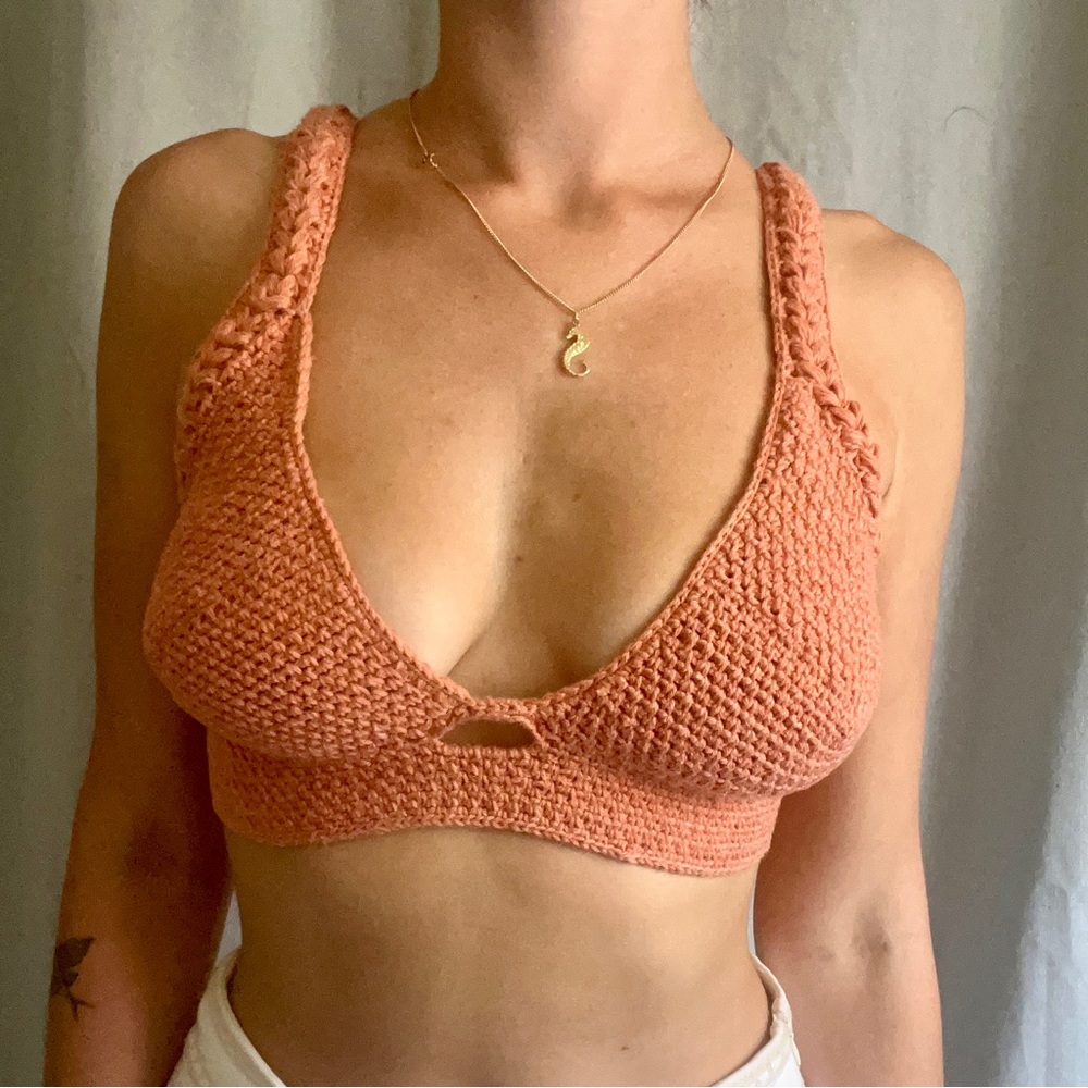 Handmade cotton crochet top - Picture 2 of 4